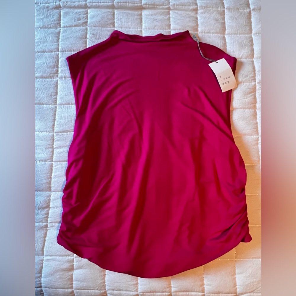 Fuchsia high neck shirt a new day extra large new with tags